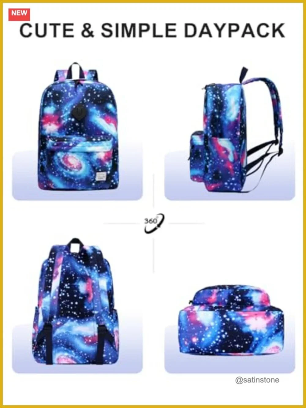Lightweight Water Resistant Backpack for School Teen Boys Girls Bookbag